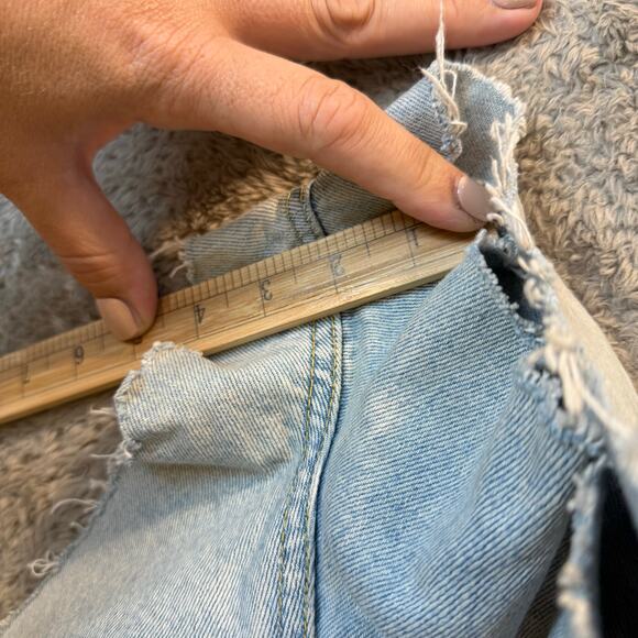 Vintage Palmetto' Jeans Wear Denim Shorts Pleated Raw Hem 11 - Picture 13 of 13